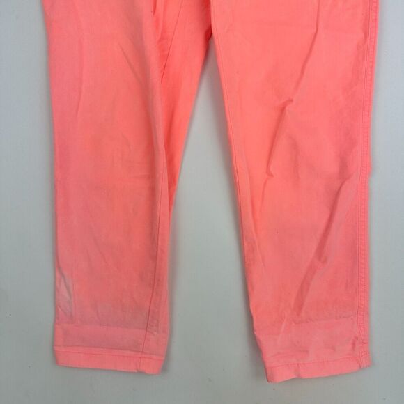 Calson Neon Highlighter Coral Chino Pants Cotton Spandex Stretch Size 8 - Picture 5 of 14